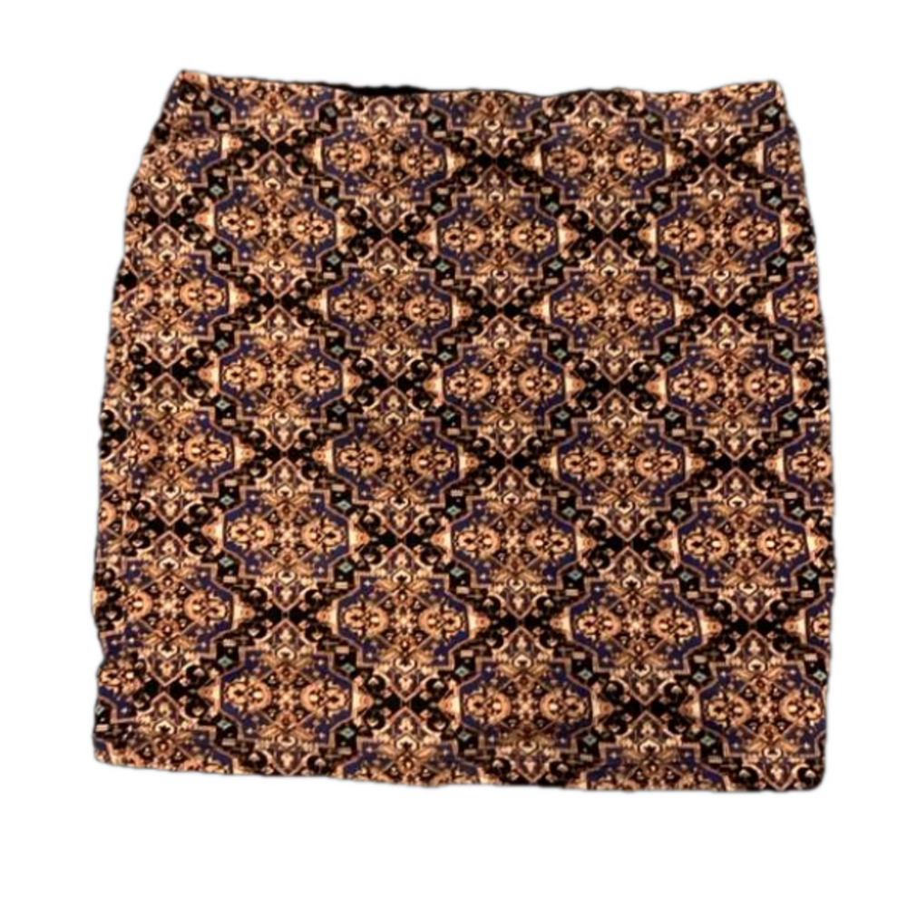Forever 21 Large Mini Earth Tone Bohemian Skirt